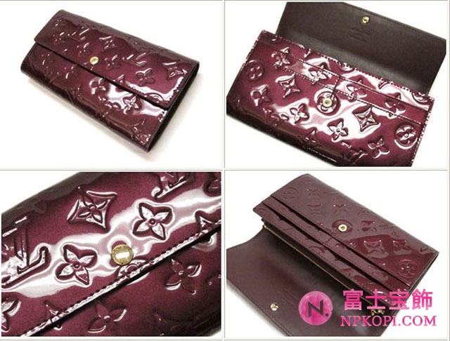 (LOUIS VUITTON)ルイヴィトン コピー財布 ヴェルニ ファスナー長札 長財布ポルトフォイユサラ M91521